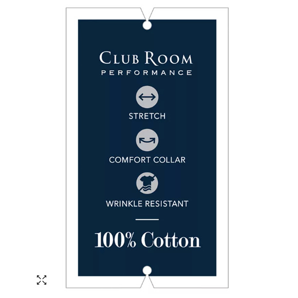 CLUB ROOM MENS REGULAR FIT Red PERFORMANCE BUTTON-DOWN Dress SHIRT NWT $55 - Picture 4 of 4